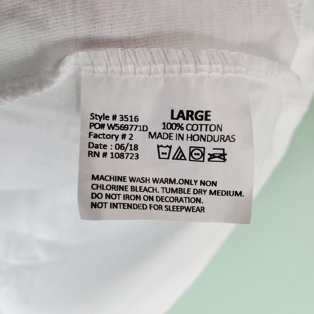 Del Sol Color Change White Crew Neck Palm Tree Short Sleeve Tee Size Large - Picture 6 of 6